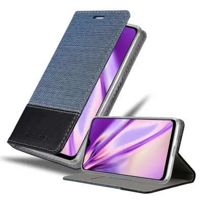CADORABO Ohišje, združljiv s Xiaomi v temno modri črni barvi - zaščitni pokrov z magnetnim zapiranjem, stoječo funkcijo in režo za kartico