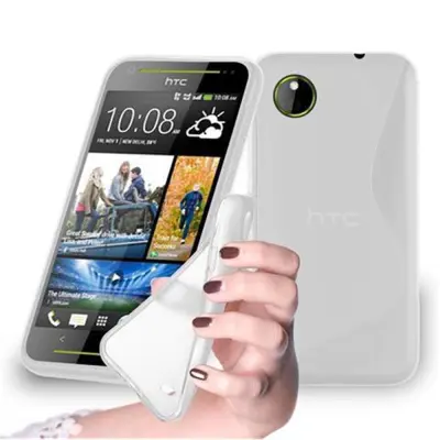 Cadorabo Case, združljiv s HTC v pol prozorni - zaščitni pokrov, narejen iz fleksibilnega silikona TPU