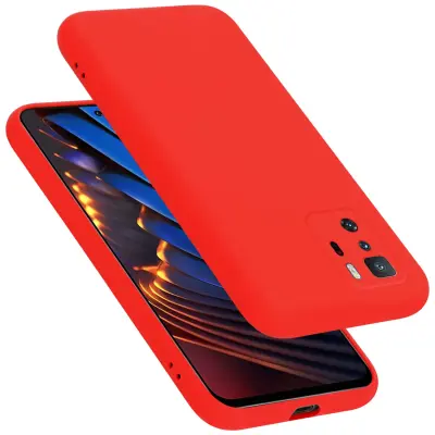 CADORABO Ohišje, združljiv s Xiaomi v tekoči rdeči barvi - zaščitni pokrov iz fleksibilnega silikona TPU