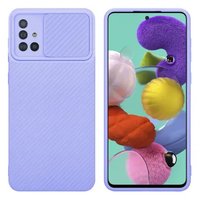 CADORABO Ohišje, združljiv s Samsungom v Bonbon Purple - Zaščitni pokrov, narejen iz fleksibilnega silikona TPU in z zaščito pred kamero