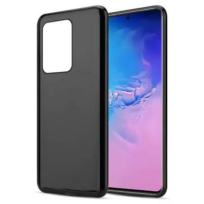 CADORABO Ohišje, združljiv s Samsungom v črni barvi, narejen iz fleksibilnega silikona TPU