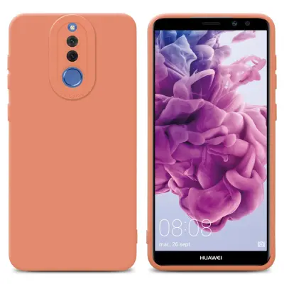 CADORABO Ohišje, združljiv s Huawei v tekočini svetlo oranžni - zaščitni pokrov iz fleksibilnega silikona TPU