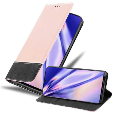Cadorabo Case, združljiv s Samsungom v rose Gold Black - zaščitni pokrov z magnetnim zapiranjem, stoječo funkcijo in režo za kartico