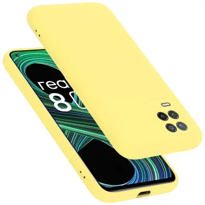 CADORABO Ohišje, združljiv z Realme v tekoči rumeni - zaščitni pokrov iz fleksibilnega silikona TPU