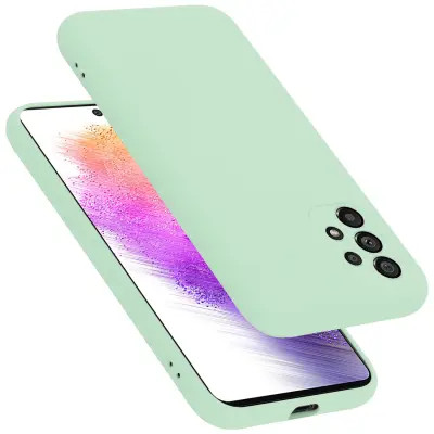 CADORABO Ohišje, združljiv s Samsungom v tekoči svetlo zeleni barvi - zaščitni pokrov iz fleksibilnega silikona TPU