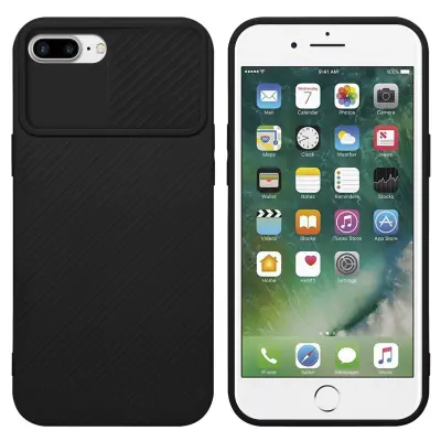 CADORABO Ohišje, združljiv z Apple v Bonbon Black - Zaščitni pokrov iz fleksibilnega silikona TPU in z zaščito pred kamero