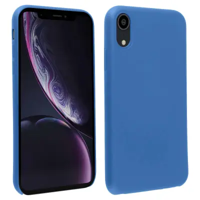 Poltrdi silikonski zašcitni etui z mehkim zakljuckom na dotik - Midnight Blue str. Apple iPhone XR