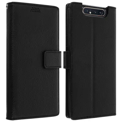 Folio Case Držalo za kartice in stojalo za video, zrnat ucinek - crna str. Samsung Galaxy A80