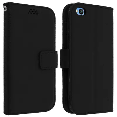 Folio Case Držalo za kartice in stojalo za video, zrnat ucinek - crna str. Xiaomi Redmi Go