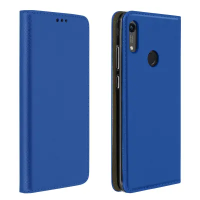 Magnetno preklopno ohišje za Huawei Y6 2019 / Y6S in Honor 8A / 8A 2020, držalo za kartico in stojalo - polnocno modra