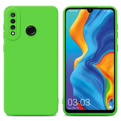 Cadorabo Case, združljiv s Huawei v Fluid Green - zaščitni pokrov, narejen iz fleksibilnega silikona TPU