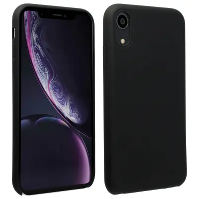 Poltrda silikonska zašcitna torbica z mehkim zakljuckom na dotik - crna str. Apple iPhone XR