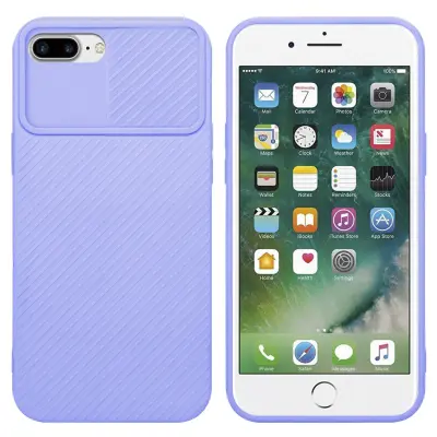 CADORABO Ohišje, združljiv z Apple v Bonbon Purple - Zaščitni pokrov iz fleksibilnega silikona TPU in z zaščito pred kamero