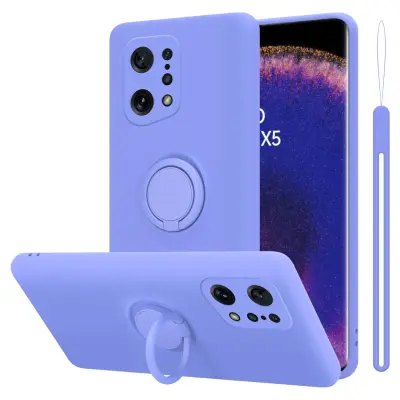 Cadorabo Case, združljiv z OPPO v tekoči svetlobi vijolični - zaščitni pokrov iz fleksibilnega silikona TPU z obročem