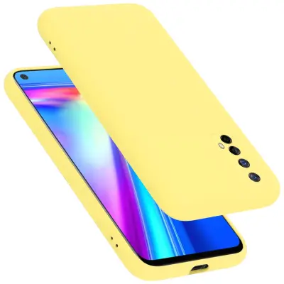CADORABO Ohišje, združljiv z Realme v tekoči rumeni - zaščitni pokrov iz fleksibilnega silikona TPU