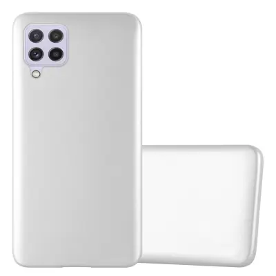 Cadorabo Case, združljiv s Samsungom v kovinskem srebru - zaščitni pokrov, narejen iz fleksibilnega silikona TPU