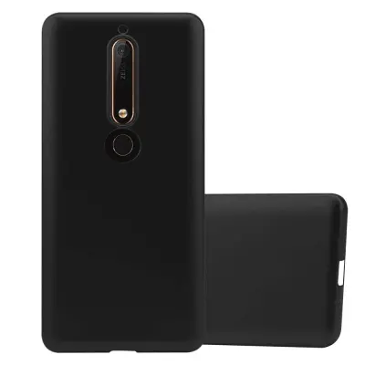 Cadorabo Case, združljiv z Nokia v kovinski črni barvi - zaščitni pokrov iz fleksibilnega silikona TPU