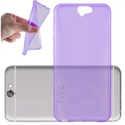 Cadorabo Case, združljiv s HTC v prozorni vijolični - zaščitni pokrov, narejen iz fleksibilnega silikona TPU