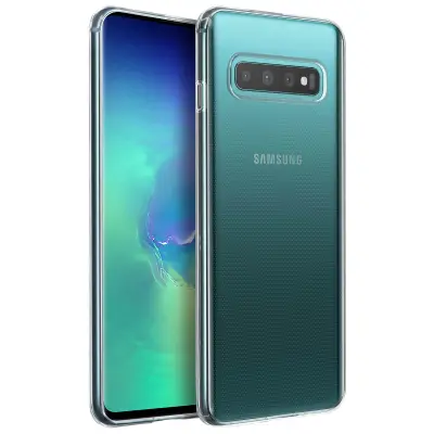 Izjemno tanek in lahek etui iz silikonskega gela - Transparent str. Samsung Galaxy S10 Plus