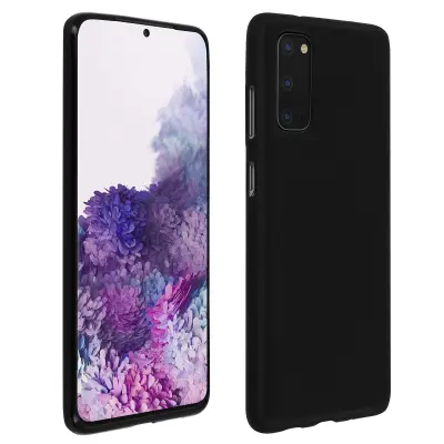 Zašcitni ovitek iz silikonskega gela, tanek in odporen - crn str. Samsung Galaxy S20