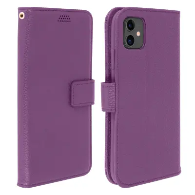 Ovitek za iPhone 11, držalo za kartico in video, z zrnatim ucinkom - vijolicen