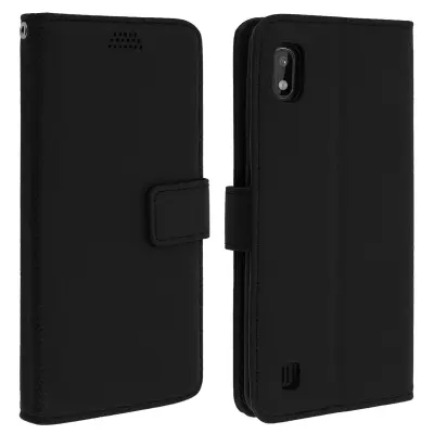 Folio Case Držalo za kartice in stojalo za video, zrnat ucinek - crna str. Samsung Galaxy A10