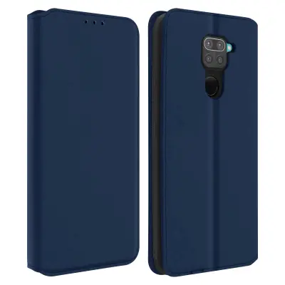 Xiaomi Redmi Note 9 Folio Case Držalo za kartice in stojalo za video, magnetni preklop - modra