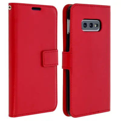 Etui za denarnico in stojalo za video, serija Vintage - rdeca str. Samsung Galaxy S10e