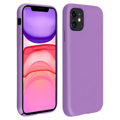 Poltrda silikonska zašcitna torbica z Soft Touch zakljuckom - vijolicna str. Apple iPhone 11