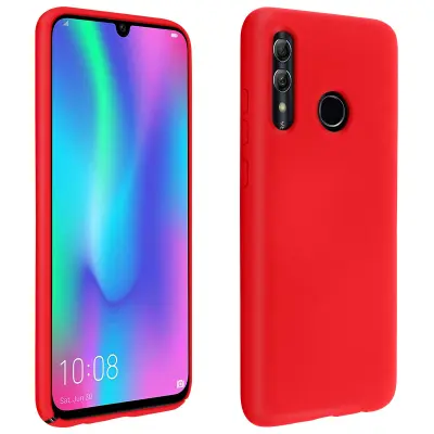 Poltrda silikonska zašcitna torbica z mehkim zakljuckom na dotik - rdeca str. Huawei P Smart 2019 / Honor 10 Lite