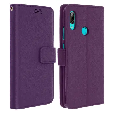 Folio etui, držalo za kartice in video držalo, zrnat ucinek - vijolicna str. Huawei P Smart 2019 / Honor 10 Lite
