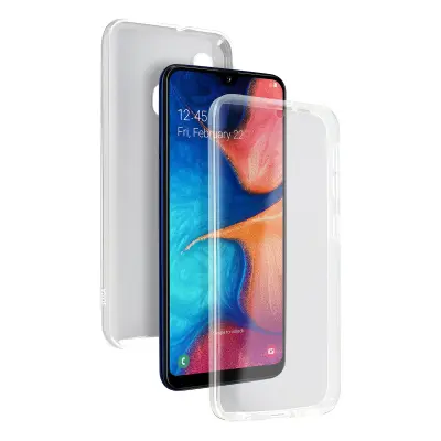 Integrirana zašcitna lupina: prožna sprednja in toga zadnja stran - prozorna str. Samsung Galaxy A20e