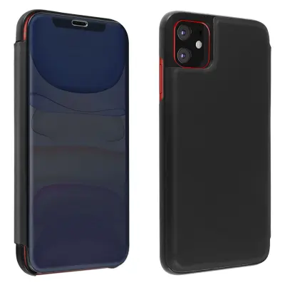 Izjemno tanek preklopni ovitek Mirror s funkcijo stojala - crn str. Apple iPhone 11