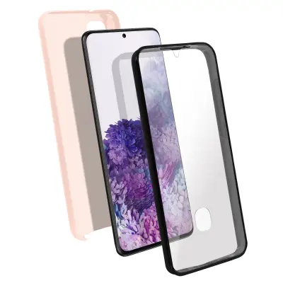 360° integriran ovitek za Samsung Galaxy S20: mehka sprednja in trda zadnja stran - roza