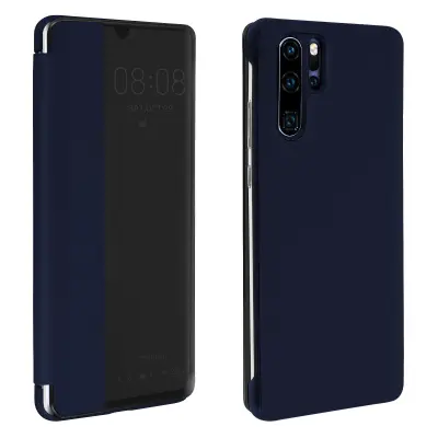 Zašcitna torbica z velikim okencem - polnocno modra str. Huawei P30 Pro