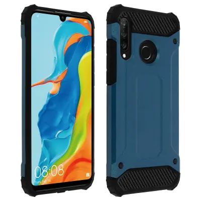 Ovitek Defender II, odporen proti udarcem - odpornost na padce z višine 1,8 metra - polnocno modra str. Huawei P30 Lite