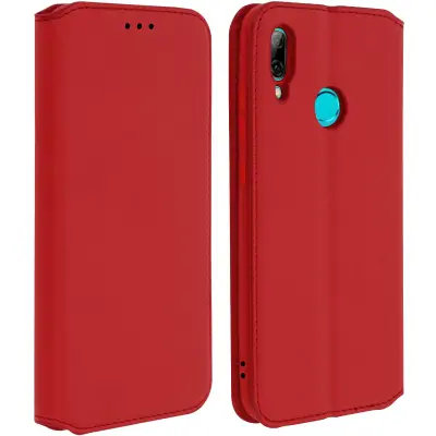 Folio Cover Držalo za kartice in stojalo za video - rdeca str. Huawei P Smart 2019 / Honor 10 Lite