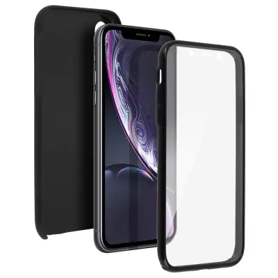 Trda sprednja in zadaj integrirana zašcitna lupina - crna str. Apple iPhone XR