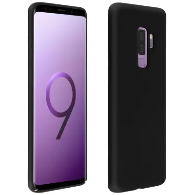 Poltrda silikonska zašcitna torbica z mehkim zakljuckom na dotik - crna str. Samsung Galaxy S9 Plus