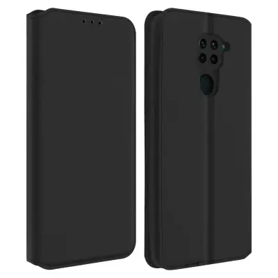 Xiaomi Redmi Note 9 Folio Case Držalo za kartice in stojalo za video, magnetni preklop - crn