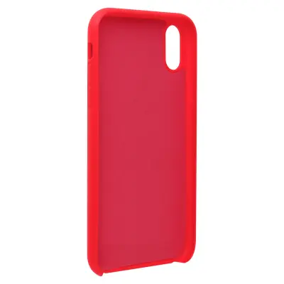 Poltrda silikonska zašcitna torbica z mehkim zakljuckom na dotik - rdeca str. Apple iPhone XR