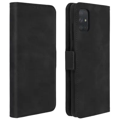 Popolna zašcita za funkcijo Wallet in Video Holder, ucinek teksturiranega usnja - crna str. Samsung Galaxy A51