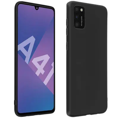 Silikonski gel ovitek za Samsung Galaxy A41, tanek in odporen - crn