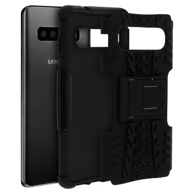 Trda torbica Ultra-protection Vgrajena podpora za video - crna str. Samsung Galaxy S10