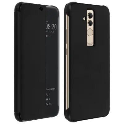 Huawei Mate 20 Lite Smart Window Cover (klic, cas, obvestila) Popolna zašcita - crn