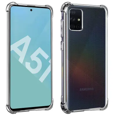 Mehka torbica z ojacanimi vogali, tanka in lahka - prozorna str. Samsung Galaxy A51