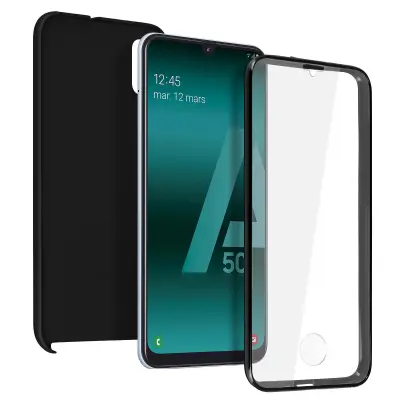 Integrirana zašcita: prožna sprednja in toga zadnja lupina - crna str. Samsung Galaxy A50