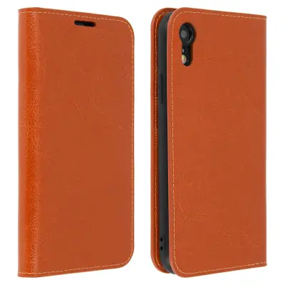 Usnjena folija z držalom za video, Camel str. Apple iPhone XR