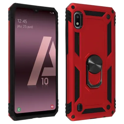 Torbica, odporna na udarce, s kovinskim držalom za obrocke - rdeca str. Samsung Galaxy A10