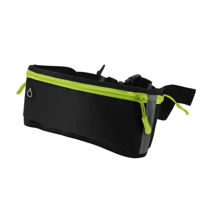 Univerzalna športna torba za zadnjico z nastavljivim pasom in odsevnim trakom, Ultimate Collection - crna